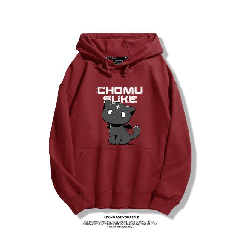 為美好的世界獻上爆焰豆之助2023秋冬新款親子情侶裝薄絨款連帽衛衣