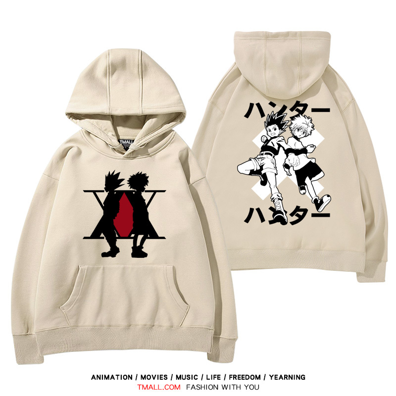 全職獵人 聯名衛衣2024秋冬新款親子情侶裝薄絨款連帽衛衣