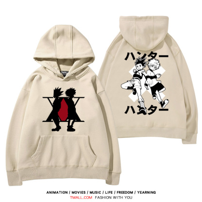 全職獵人 聯名衛衣2024秋冬新款親子情侶裝薄絨款連帽衛衣