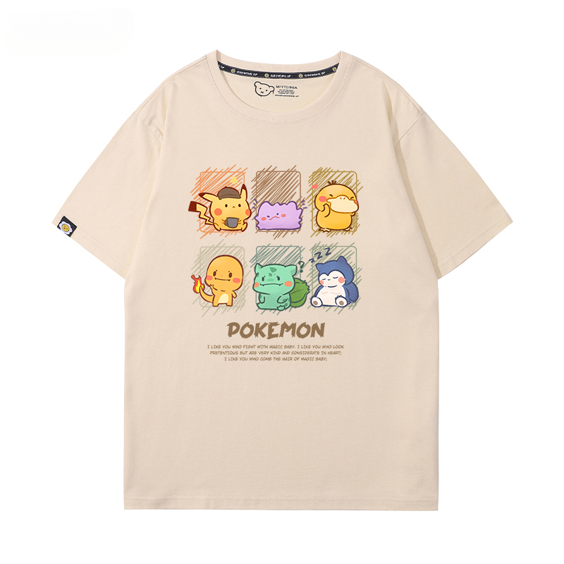 精靈寶可夢 2024親子情侶男女同款 純棉T恤