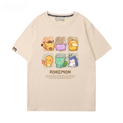 精靈寶可夢 2024親子情侶男女同款 純棉T恤