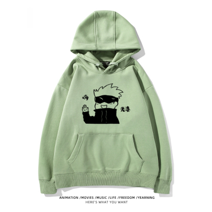 咒術迴戰聯名衛衣2024秋冬新款親子情侶裝薄絨款連帽衛衣