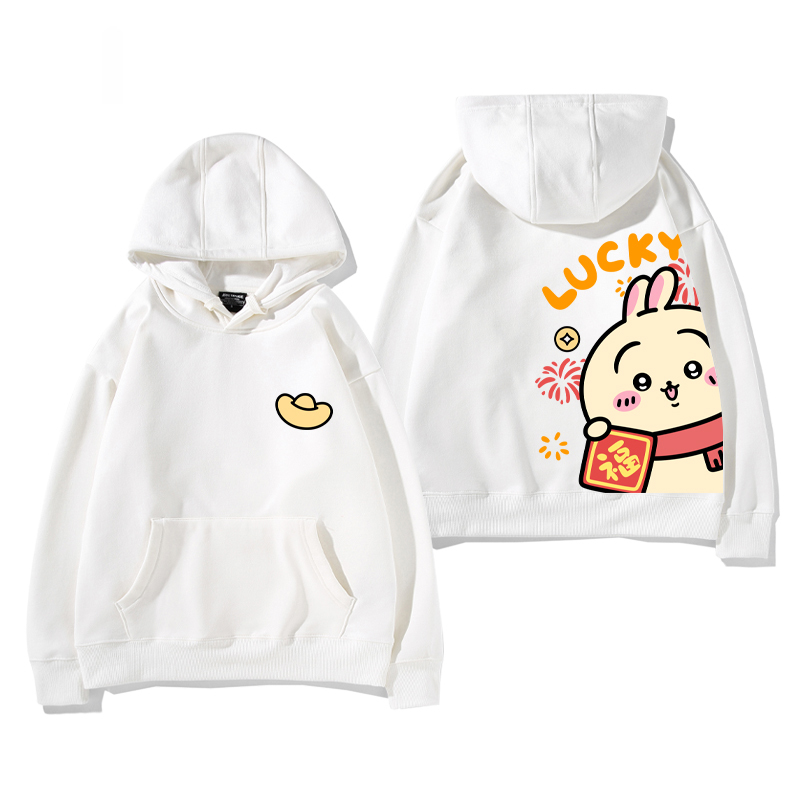 chiikawa 2024秋冬新款親子情侶裝薄絨款連帽衛衣