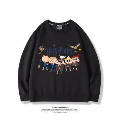 蠟筆小新x哈利波特2023親子情侶裝 圓領長袖