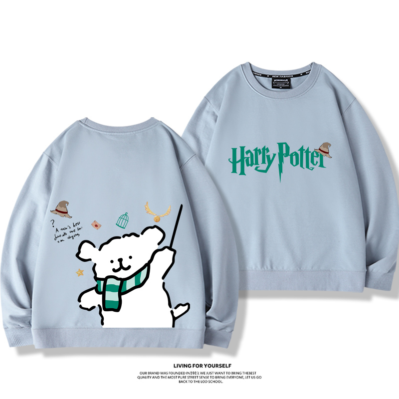 線條小狗2023親子情侶裝 圓領長袖