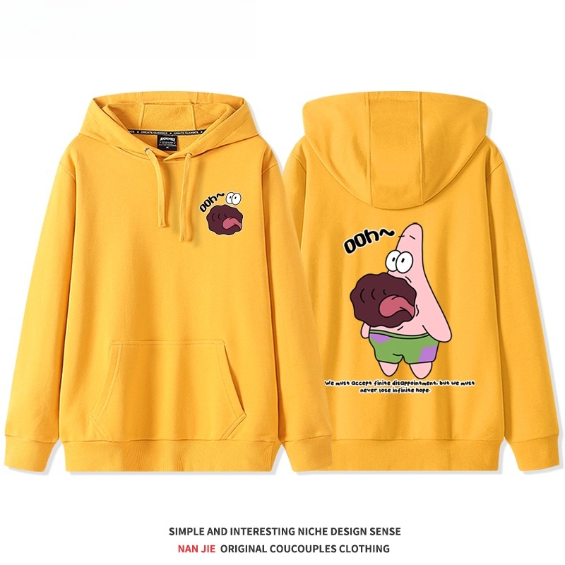 海綿寶寶 聯名衛衣2025秋冬新款親子情侶裝連帽衛衣