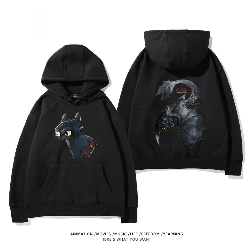 馴龍高手聯名史迪仔 2024秋冬新款親子情侶裝薄絨款連帽衛衣