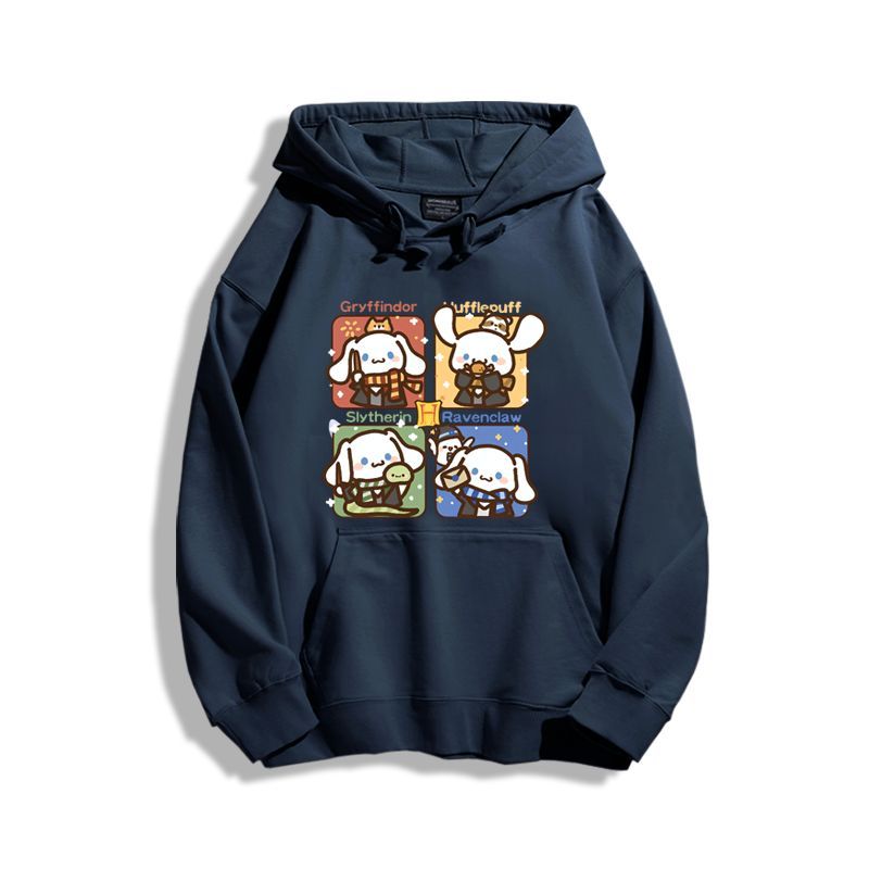 哈利波特聯名三麗鷗聯名衛衣2023秋冬新款親子情侶裝薄絨款連帽衛衣
