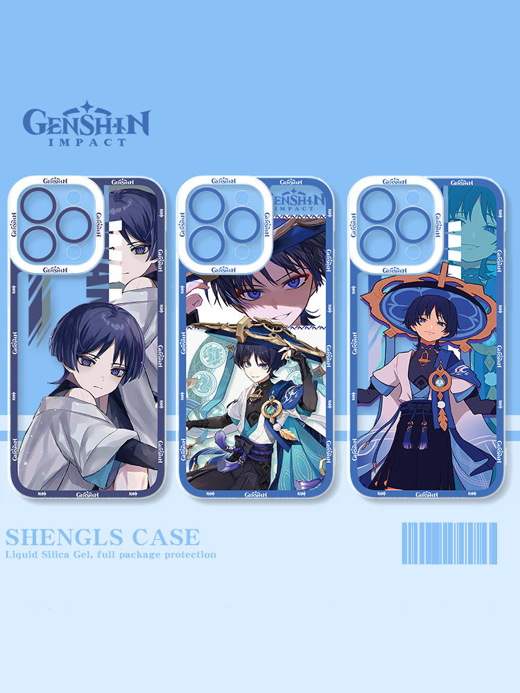iPhone 系列原神流浪者散兵創意透明全包軟手機殼