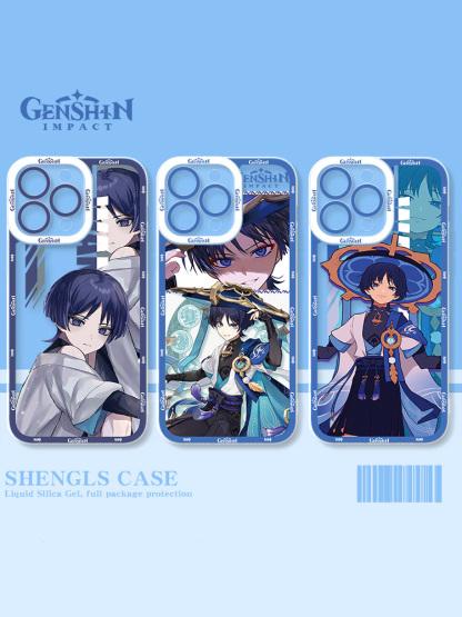 iPhone 系列原神流浪者散兵創意透明全包軟手機殼