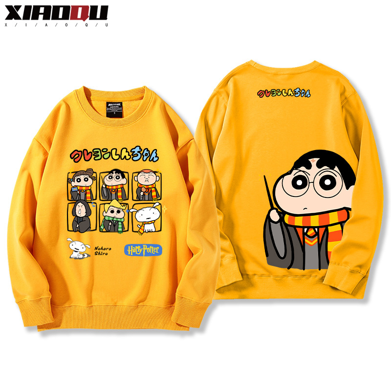 蠟筆小新聯名西遊記哈利波特玩具總動員小葵巴斯光年赫敏 2024親子情侶裝 圓領長袖