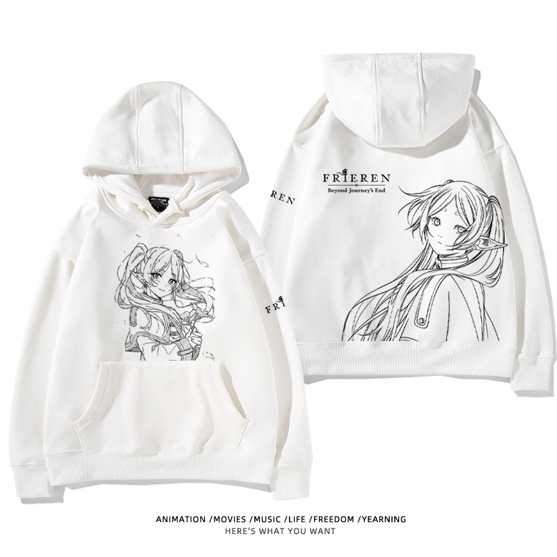 葬送的芙莉蓮 2024秋冬新款親子情侶裝薄絨款連帽衛衣