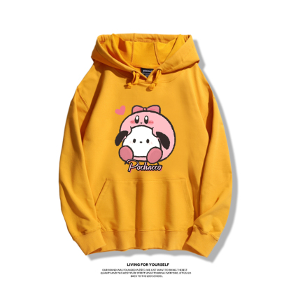 三麗鷗聯名衛衣2023秋冬新款親子情侶裝薄絨款連帽衛衣