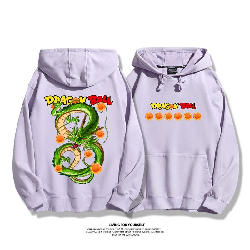 七龍珠聯名衛衣2023秋冬新款親子情侶裝薄絨款連帽衛衣