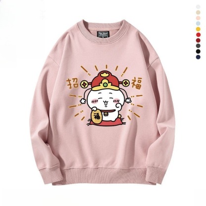 新年chiikawa 2026秋冬新款親子情侶裝 圓領長袖/連帽衛衣