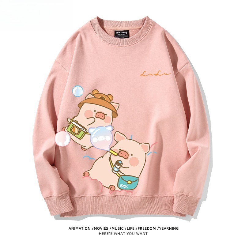 LuLu豬 聯名親子情侶裝 圓領長袖