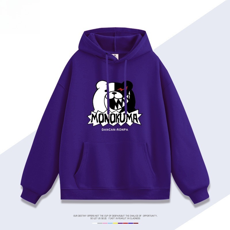 槍彈辯駁黑白熊新款 親子情侶男女連帽衛衣