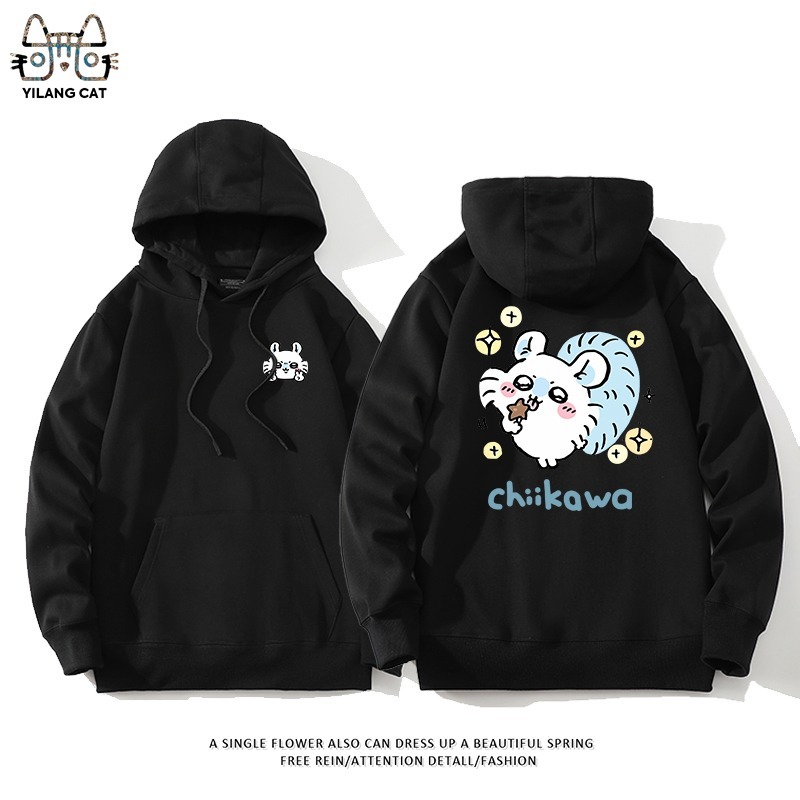 Chiikawa聯名衛衣2025秋冬新款親子情侶裝連帽衛衣