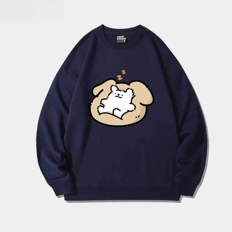 線條小狗 聯名親子情侶裝 圓領長袖