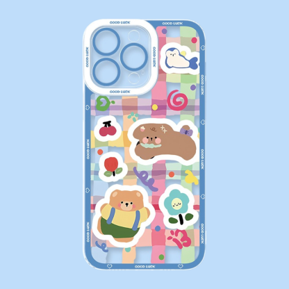 牛仔貓咪天使眼透明防摔軟殼