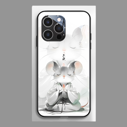 水墨十二生肖新款高清全包防摔玻璃殼