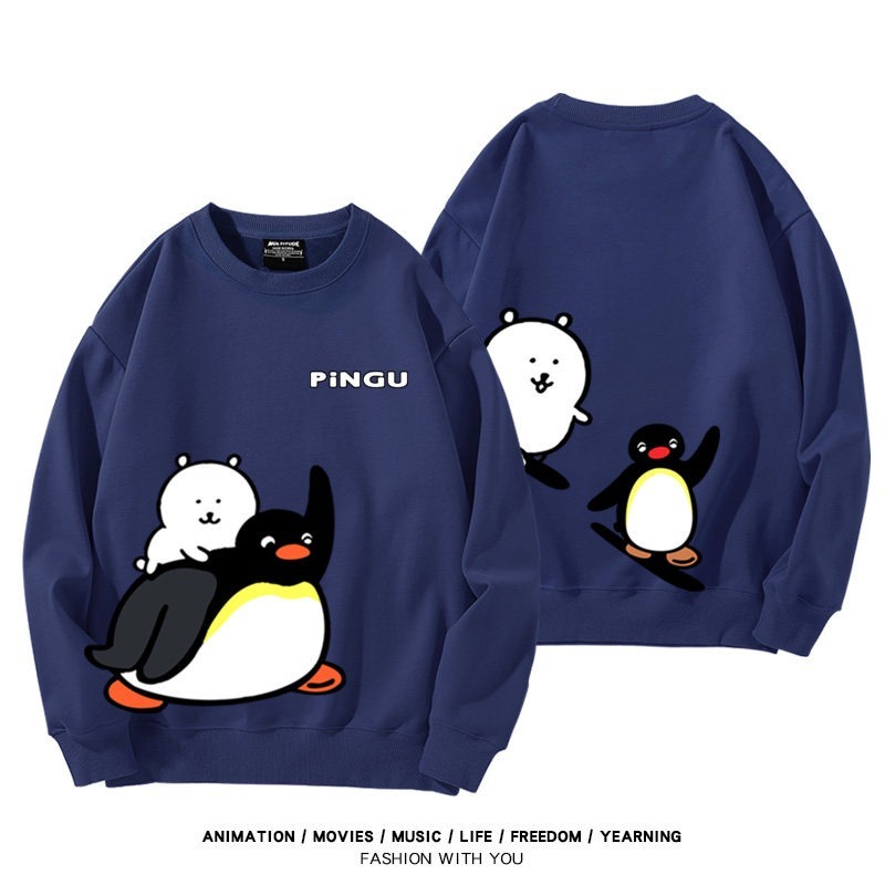 Pingu企鵝家族聯名親子情侶裝 圓領長袖