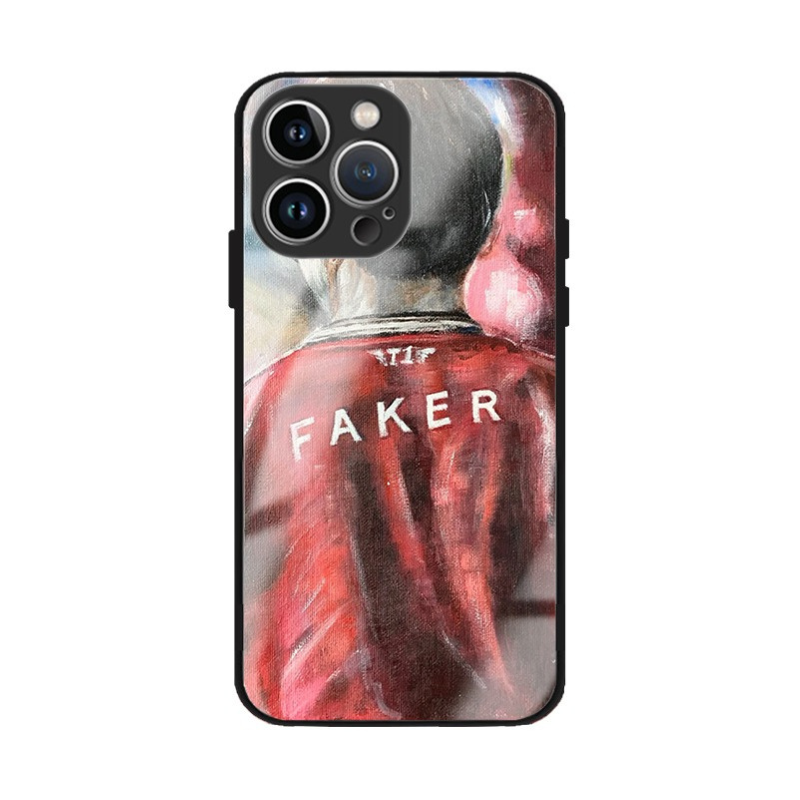 Faker五冠王新款高清全包防摔玻璃殼