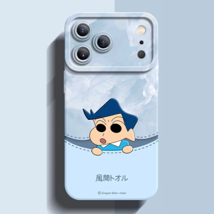 蠟筆小新液態矽膠全包防摔軟殼