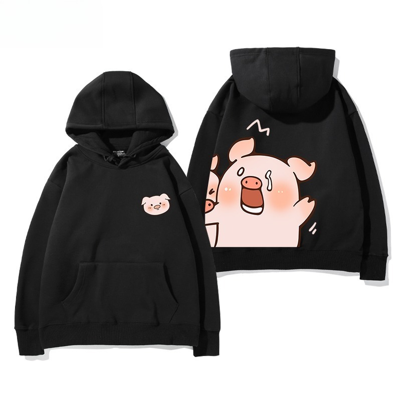 LuLu豬新款 親子情侶男女連帽衛衣