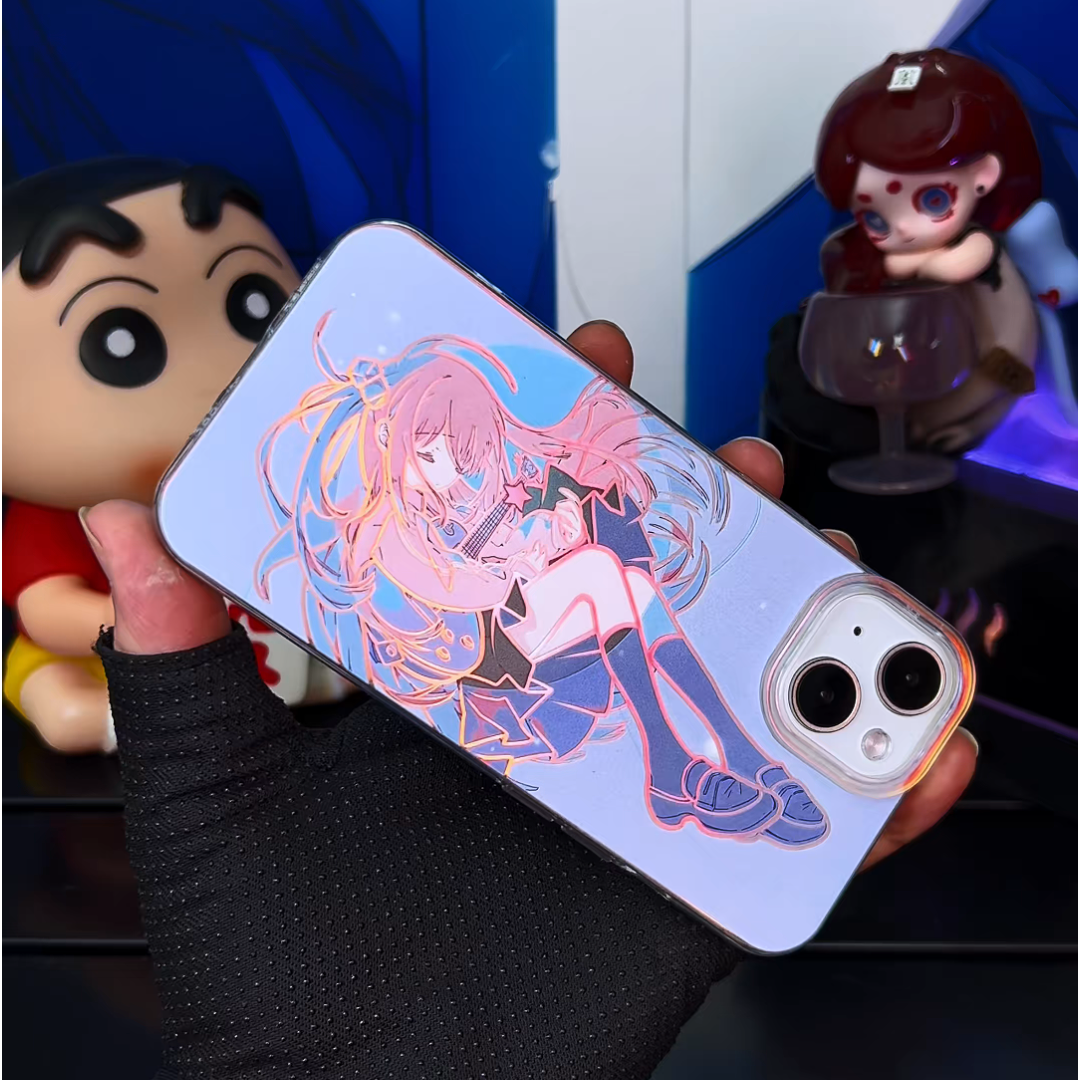 孤獨搖滾極光金防摔手機殼