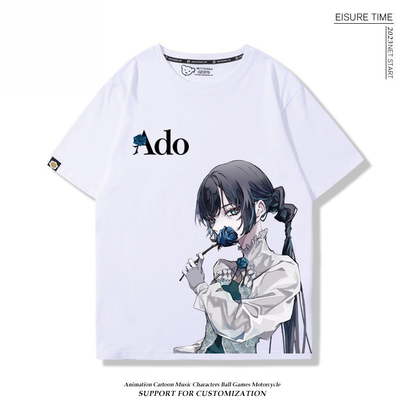 Ado歌手 2026親子情侶男女同款 印花短袖T恤