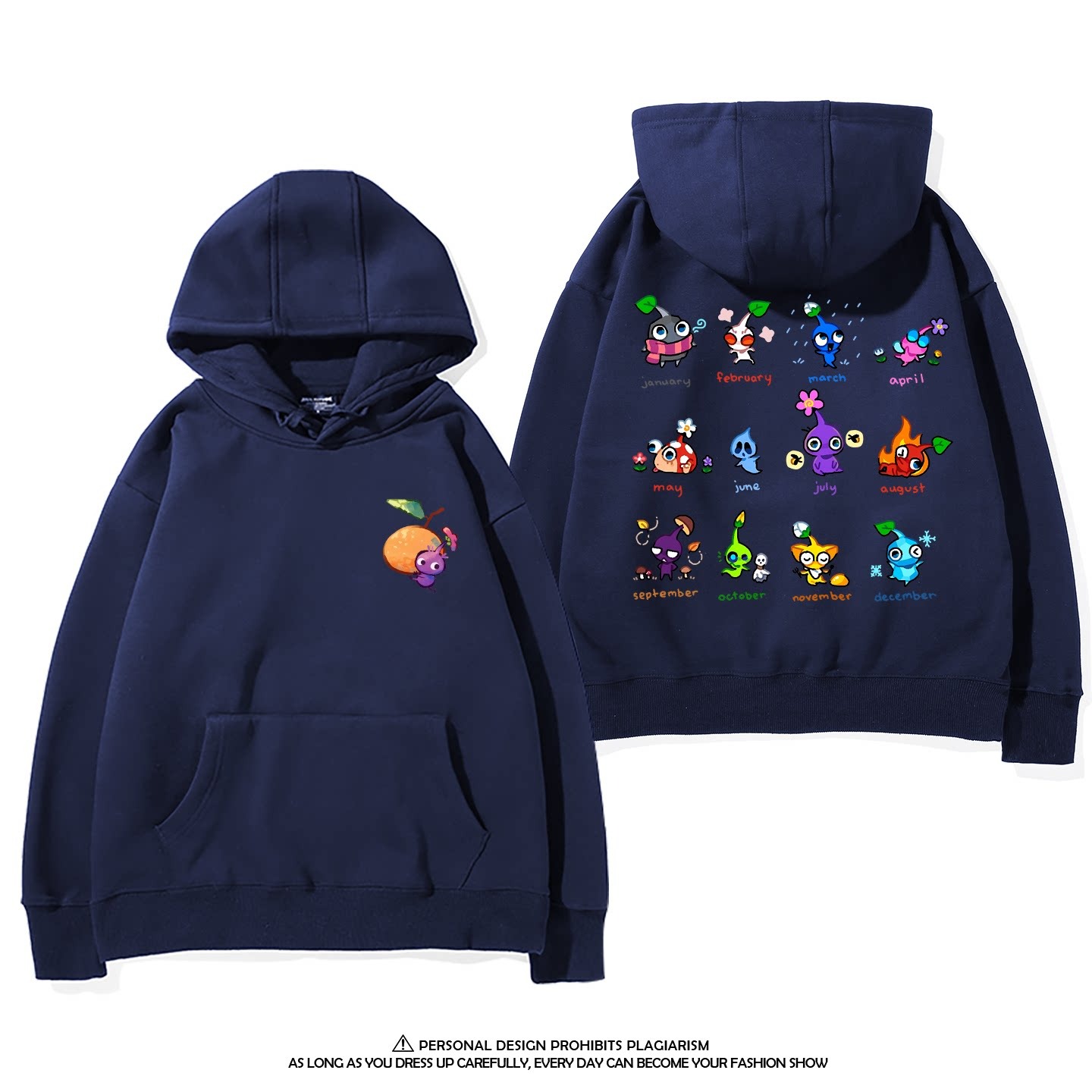 皮克敏PIKMIN4聯名衛衣新款 親子情侶裝連帽衛衣