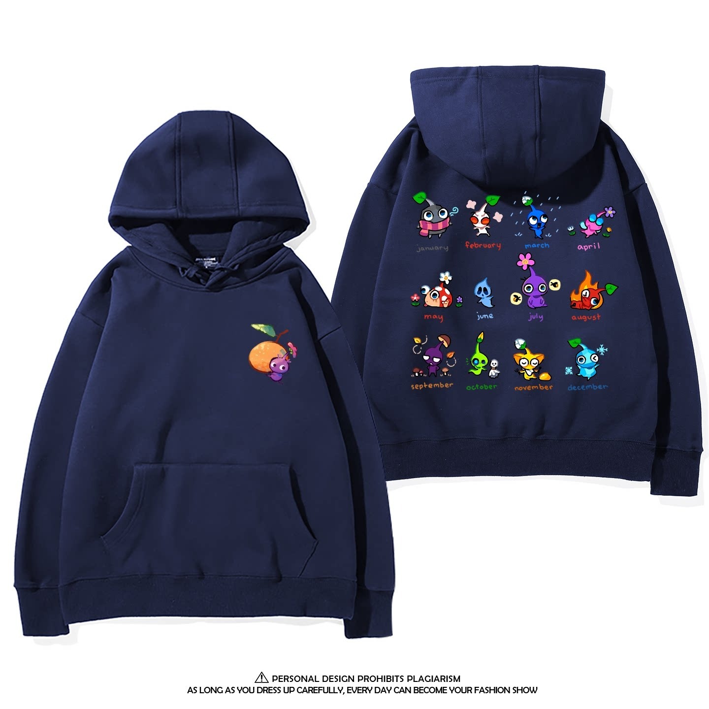 皮克敏PIKMIN4聯名衛衣新款 親子情侶裝連帽衛衣