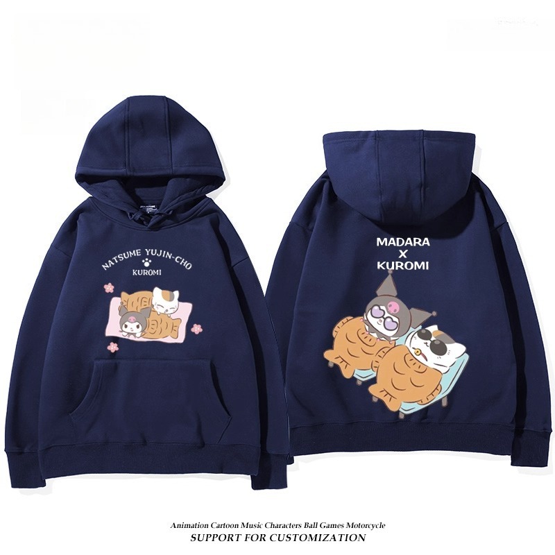 夏目友人帳貓咪老師X三麗鷗新款 親子情侶男女連帽衛衣