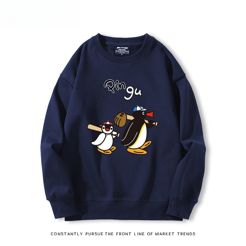 pingu 聯名親子情侶裝 圓領長袖