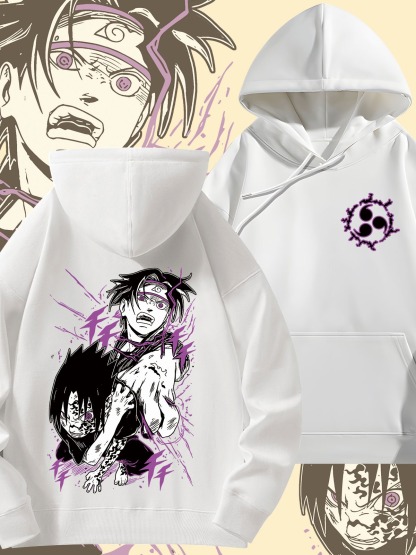 火影忍者 2024秋冬新款親子情侶裝薄絨款連帽衛衣