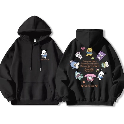 三麗鷗 聯名衛衣2025秋冬新款親子情侶裝連帽衛衣