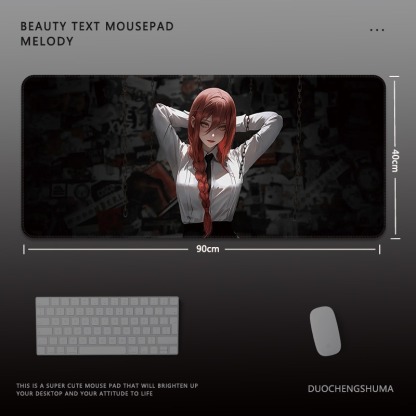 鏈鋸人電競超大遊戲加厚防滑鼠標墊