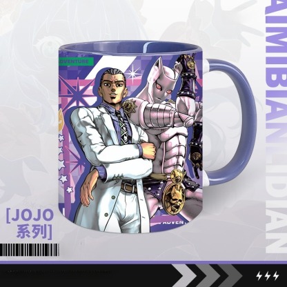 JOJO奇妙冒險動漫周邊杯子吉良吉影殺手皇后岸邊仗助承太郎陶瓷杯
