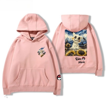 寶可夢油畫系列 聯名衛衣2025秋冬新款親子情侶裝連帽衛衣