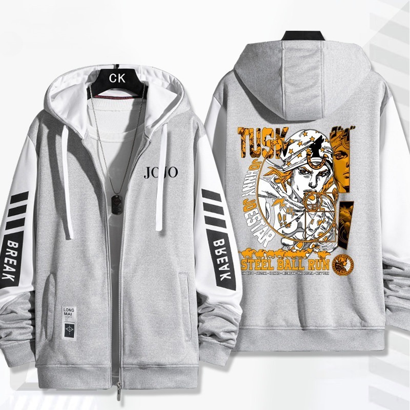 JoJo的奇妙冒險 飆馬野郎 手繪連帽衫 春秋舒適外套