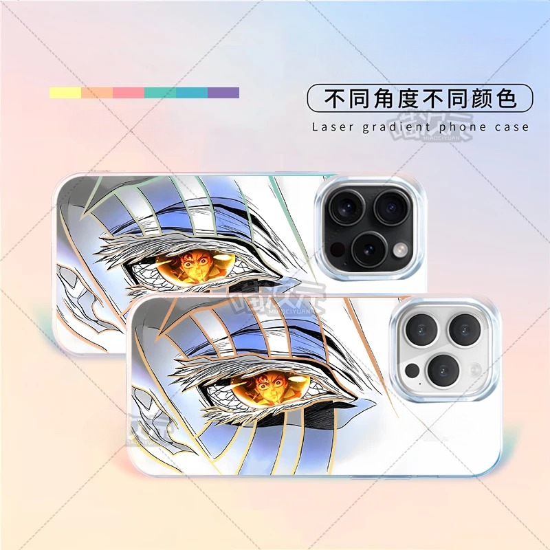 鬼滅之刃 極光\彩銀 線條漸變防摔手機殼