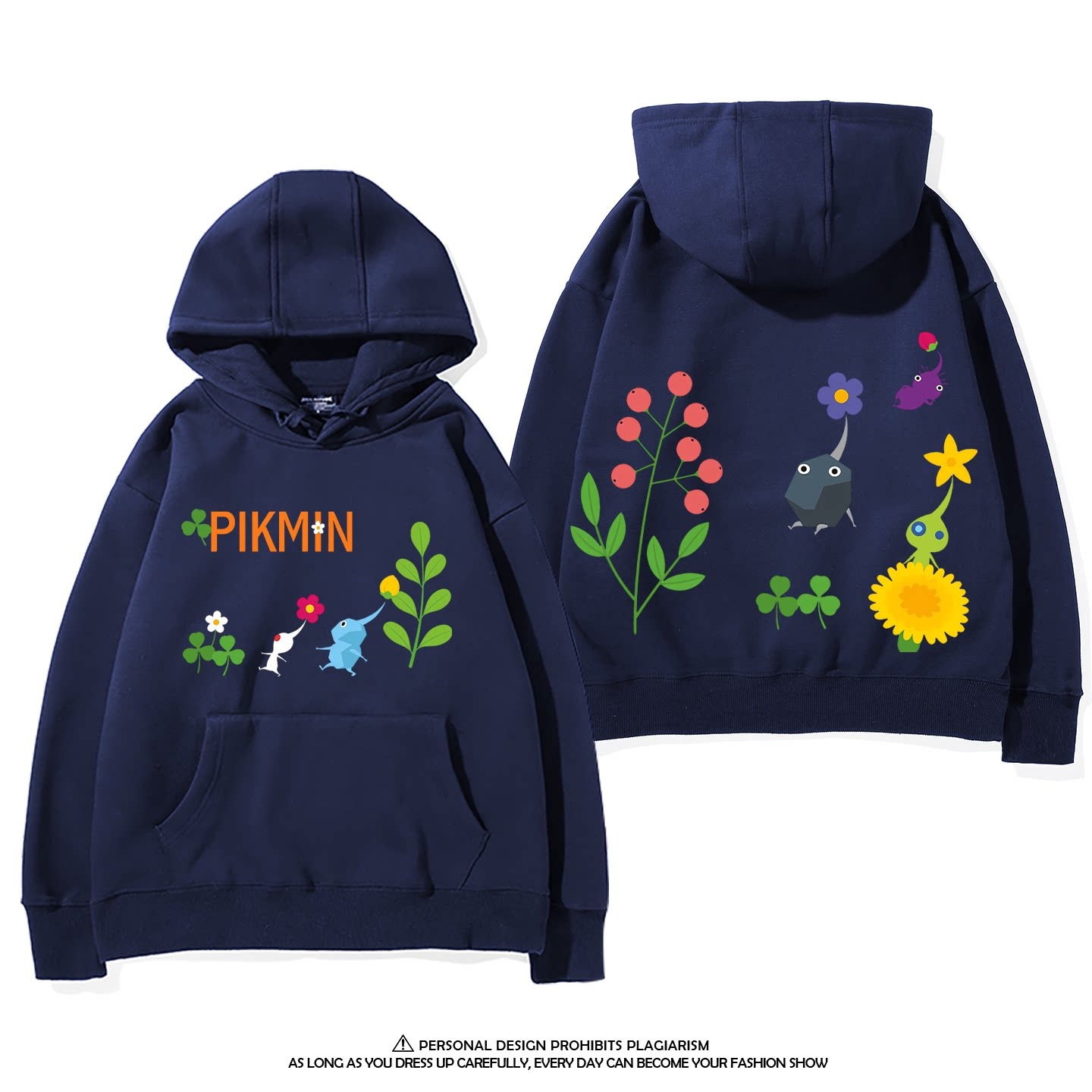 皮克敏PIKMIN4 聯名衛衣新款 親子情侶裝連帽衛衣