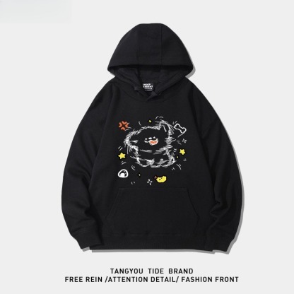 線條小狗 聯名衛衣2026秋冬新款親子情侶裝 圓領長袖/連帽衛衣