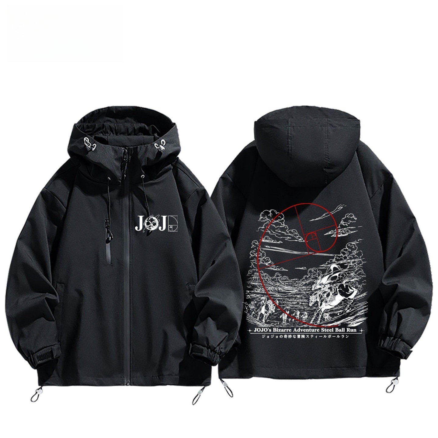 JOJO的奇妙冒險飆馬野郎周邊 男女同款秋冬衝鋒衣