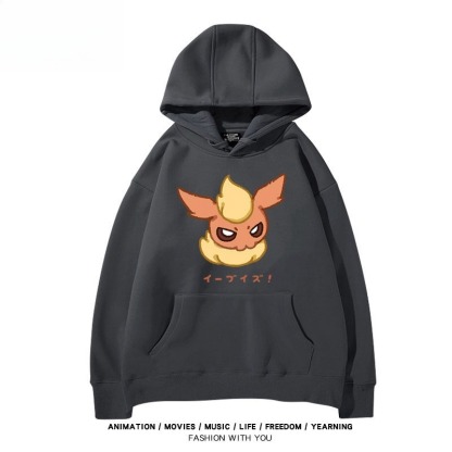 寶可夢伊布家族 聯名衛衣秋冬新款親子情侶裝連帽衛衣