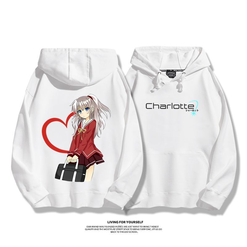 Charlotte聯名衛衣2023秋冬新款親子情侶裝薄絨款連帽衛衣-星夢cosplay