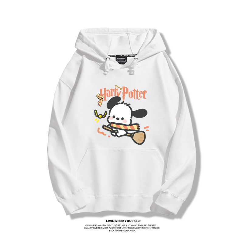 哈利波特聯名帕恰狗2023秋冬新款親子情侶裝薄絨款連帽衛衣