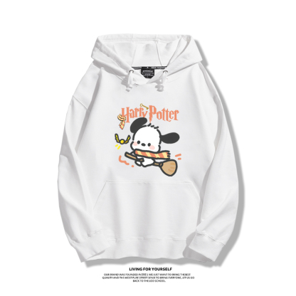 哈利波特聯名帕恰狗2023秋冬新款親子情侶裝薄絨款連帽衛衣