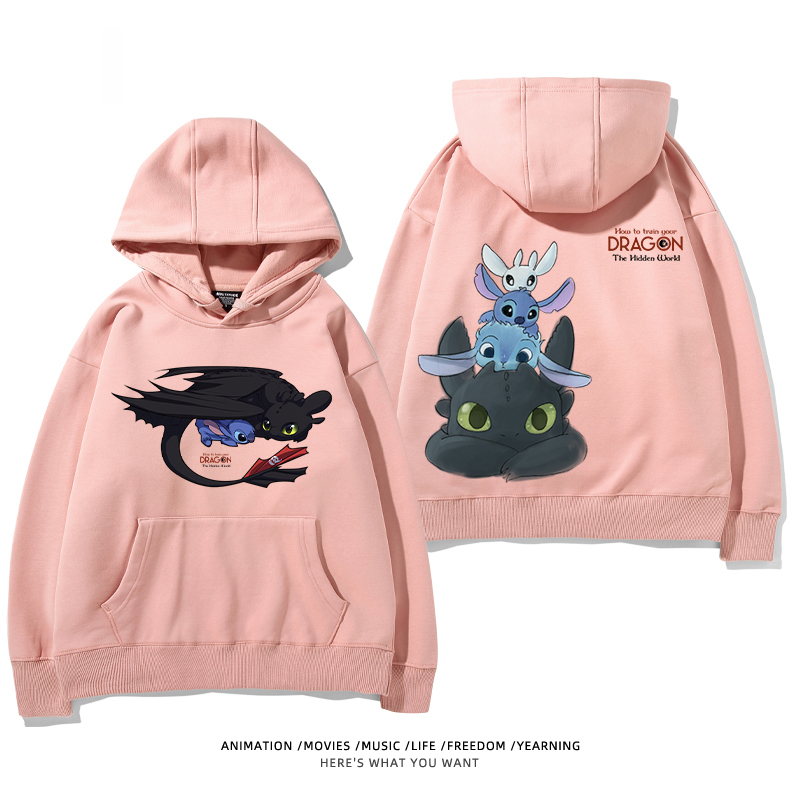 馴龍高手 聯名衛衣2024秋冬新款親子情侶裝薄絨款連帽衛衣